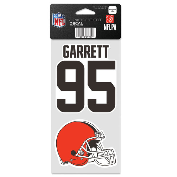 Cleveland Browns Perfect Cut Decal Set of two 4"x4" Myles Garrett