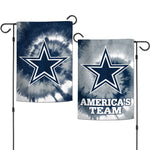 Dallas Cowboys Tie Dye Garden Flags 2 sided 12.5" x 18"