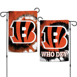Cincinnati Bengals Tie Dye Garden Flags 2 sided 12.5" x 18"