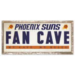 Phoenix Suns FAN CAVE Wood Sign 8" x 17"