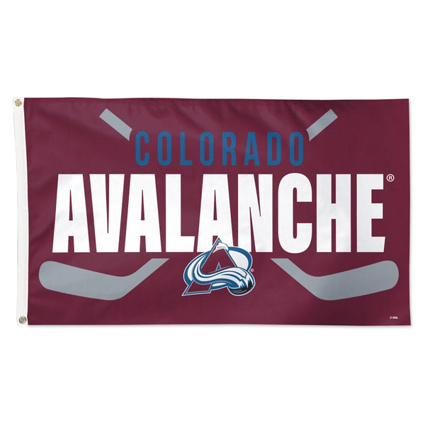 Colorado Avalanche sticks Flag - Deluxe 3' X 5'