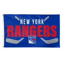 New York Rangers stick Flag - Deluxe 3' X 5'
