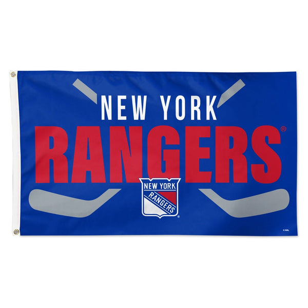 New York Rangers stick Flag - Deluxe 3' X 5'