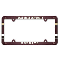 Texas State Bobcats Lic Plate Frame Full Color