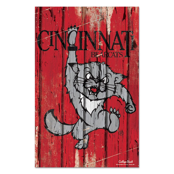 Cincinnati Bearcats /College Vault Wood Sign 11" x 17" 1/4" thick