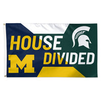 Wholesale-Michigan Wolverines / Michigan State Spartans Flag - Deluxe 3' X 5' NCAA Rivalry