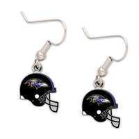 Baltimore Ravens Helmet Earrings Jewelry Card