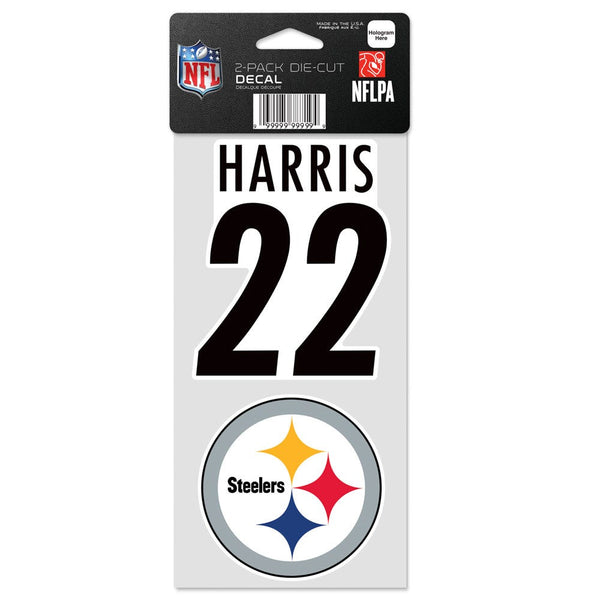 Pittsburgh Steelers Perfect Cut Decal Set of two 4"x4" Najee Harris