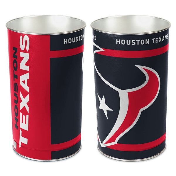 Houston Texans Wastebasket - tapered 15"H