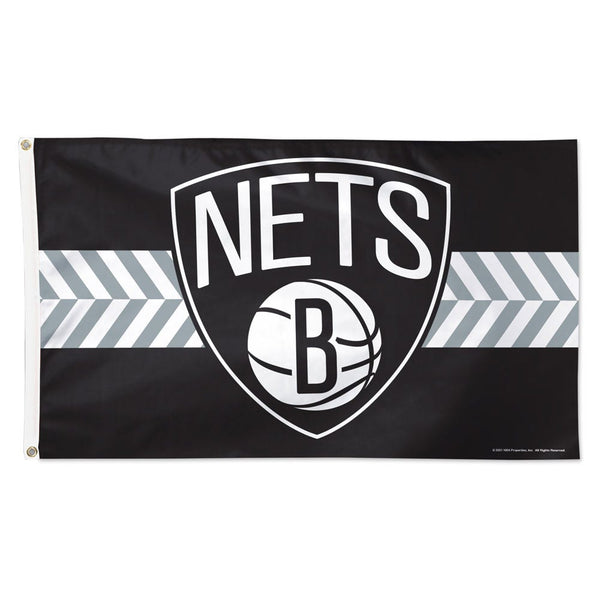 Brooklyn Nets H STRIPE Flag - Deluxe 3' X 5'