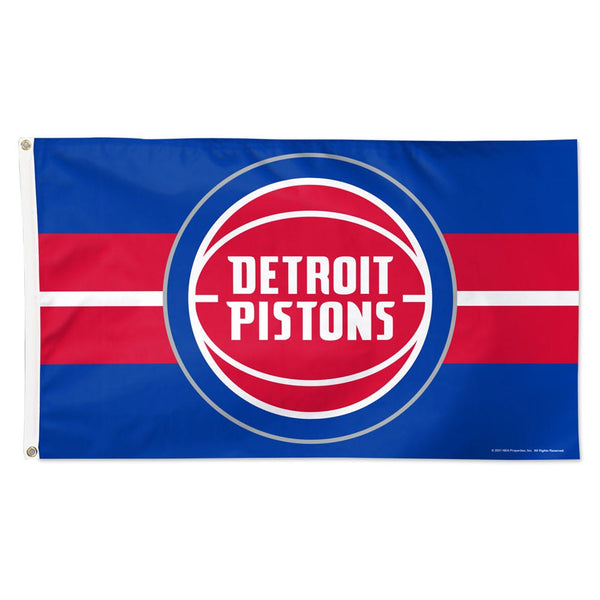 Detroit Pistons H STRIPE Flag - Deluxe 3' X 5'