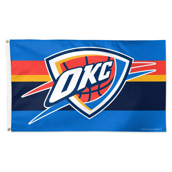 Oklahoma City Thunder H STRIPE Flag - Deluxe 3' X 5'