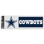 Dallas Cowboys Fan Decals 3.75" x 12"