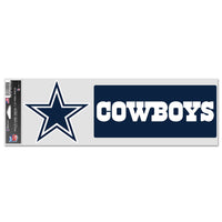 Dallas Cowboys Fan Decals 3.75" x 12"