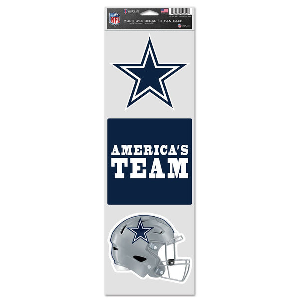 Dallas Cowboys Fan Decals 3.75" x 12"