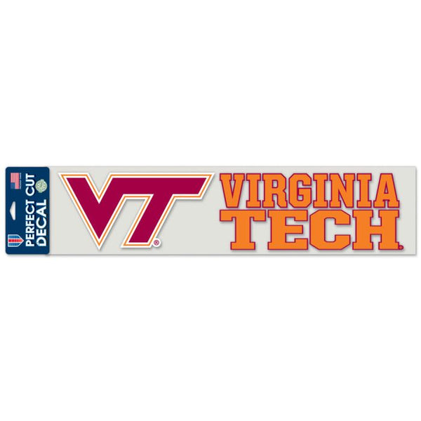 Wholesale-Virginia Tech Hokies Perfect Cut Decals 4" x 17"