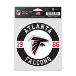 Atlanta Falcons Patch Fan Decals 3.75" x 5"