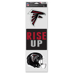 Atlanta Falcons Fan Decals 3.75" x 12"
