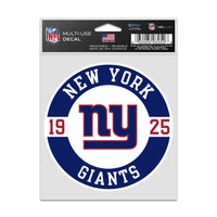New York Giants Patch Fan Decals 3.75" x 5"