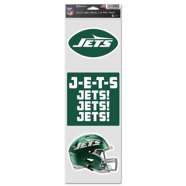 New York Jets Fan Decals 3.75" x 12"