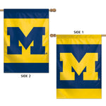 Michigan Wolverines Vertical Flag 2 Sided 28" x 40"