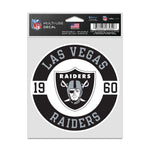 Las Vegas Raiders Patch Fan Decals 3.75" x 5"