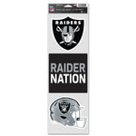 Las Vegas Raiders Fan Decals 3.75" x 12"