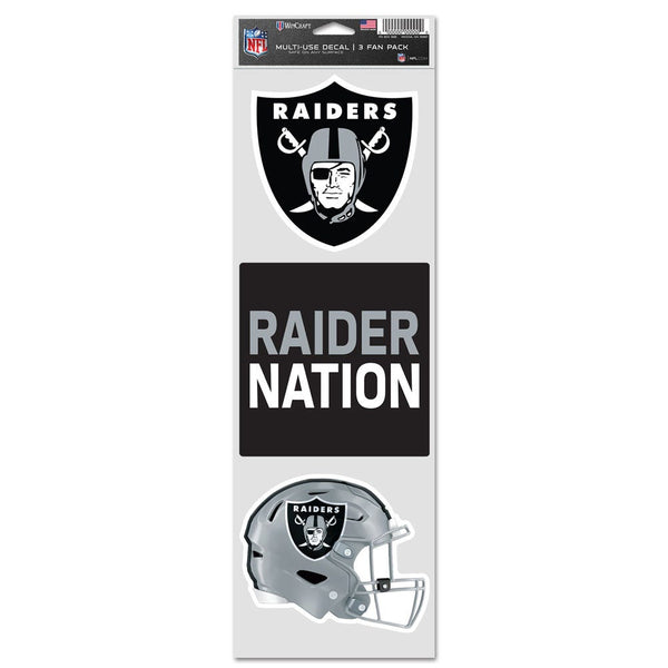 Las Vegas Raiders Fan Decals 3.75" x 12"