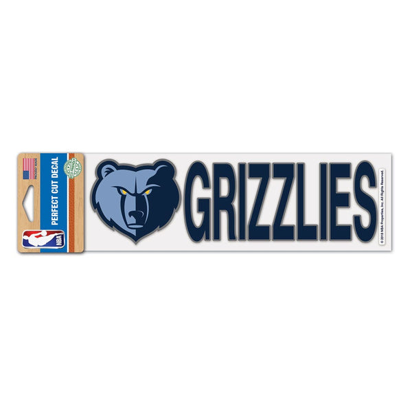 Memphis Grizzlies Perfect Cut Decals 3" x 10"