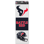 Houston Texans Fan Decals 3.75" x 12"