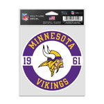 Minnesota Vikings Patch Fan Decals 3.75" x 5"
