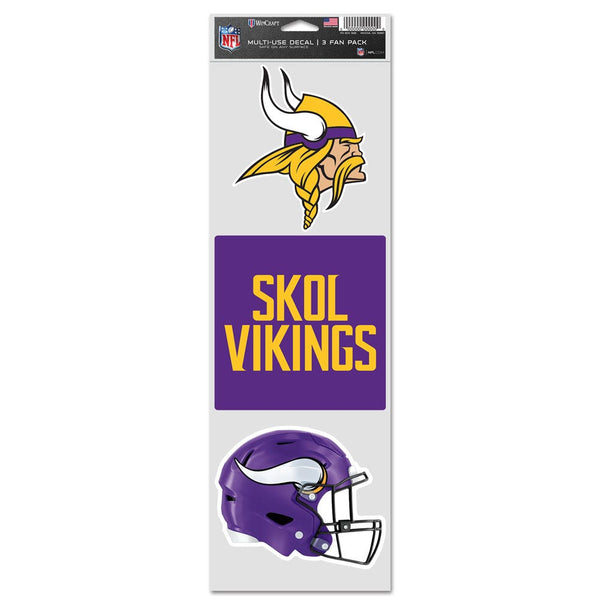 Minnesota Vikings Fan Decals 3.75" x 12"