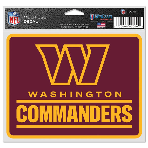 Washington Commanders Fan Decals 5" x 6"