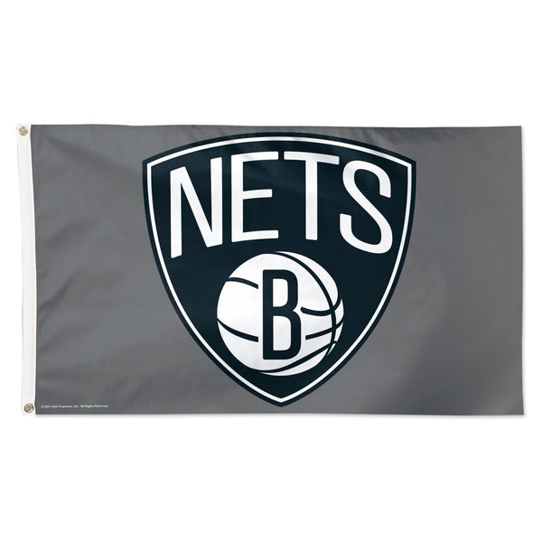 Brooklyn Nets Grey Flag - Deluxe 3' X 5'