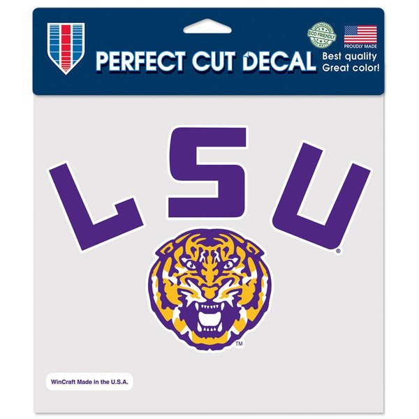LSU Tigers Perfect Cut Color Decal 8" x 8"