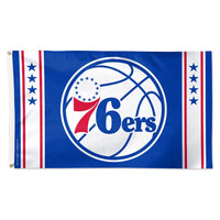 Philadelphia 76ers VERTICAL STRIPES Flag - Deluxe 3' X 5'