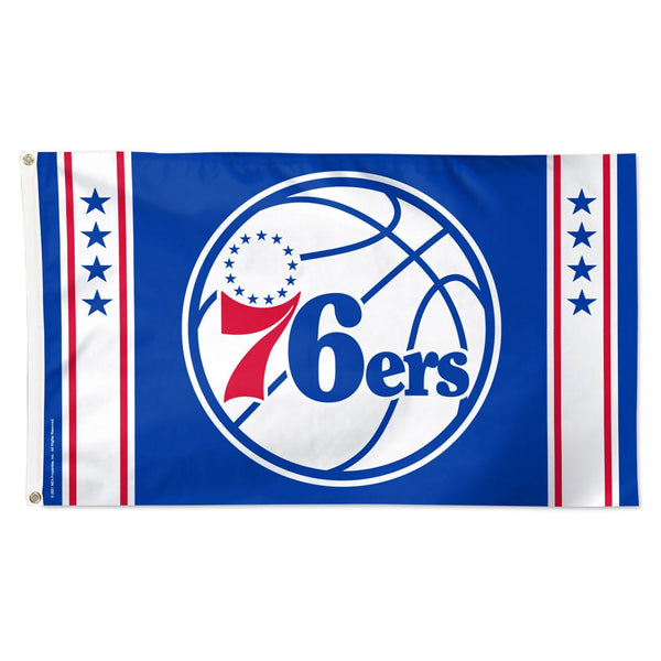 Philadelphia 76ers VERTICAL STRIPES Flag - Deluxe 3' X 5'