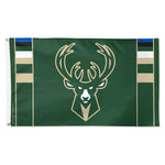 Milwaukee Bucks VERTICAL STRIPES Flag - Deluxe 3' X 5'