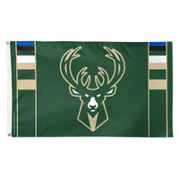 Milwaukee Bucks VERTICAL STRIPES Flag - Deluxe 3' X 5'