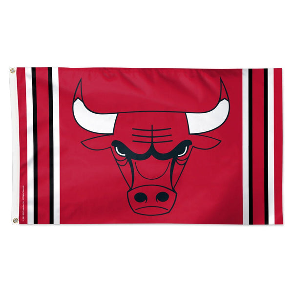 Chicago Bulls VERTICAL STRIPES Flag - Deluxe 3' X 5'