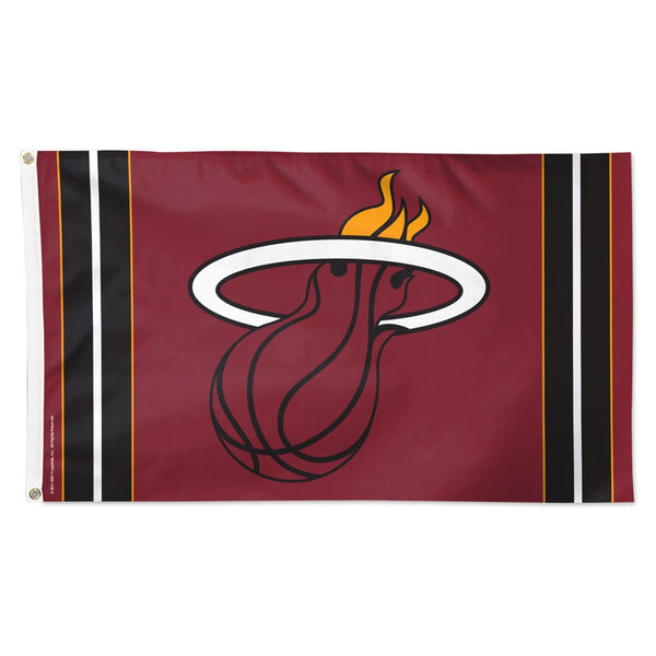 Miami Heat VERTICAL STRIPES Flag - Deluxe 3' X 5'