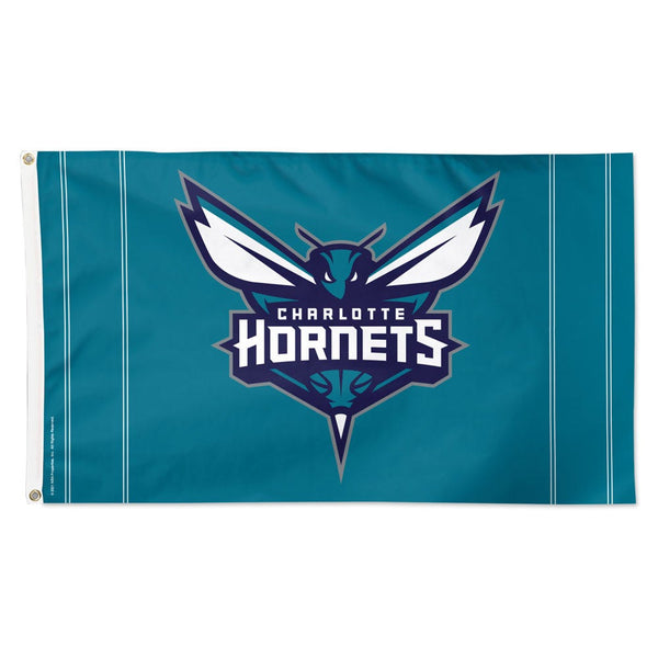 Charlotte Hornets VERTICAL STRIPES Flag - Deluxe 3' X 5'