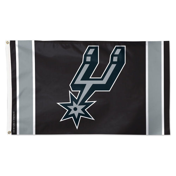 San Antonio Spurs VERTICAL STRIPES Flag - Deluxe 3' X 5'