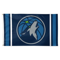 Minnesota Timberwolves VERTICAL STRIPES Flag - Deluxe 3' X 5'