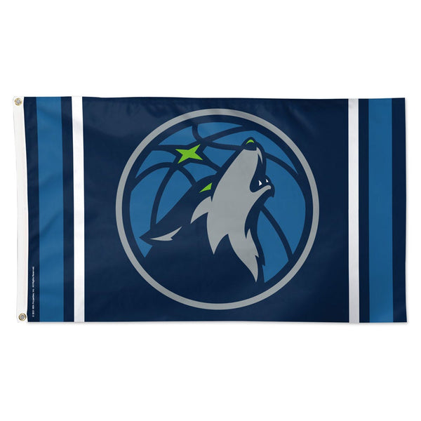Minnesota Timberwolves VERTICAL STRIPES Flag - Deluxe 3' X 5'