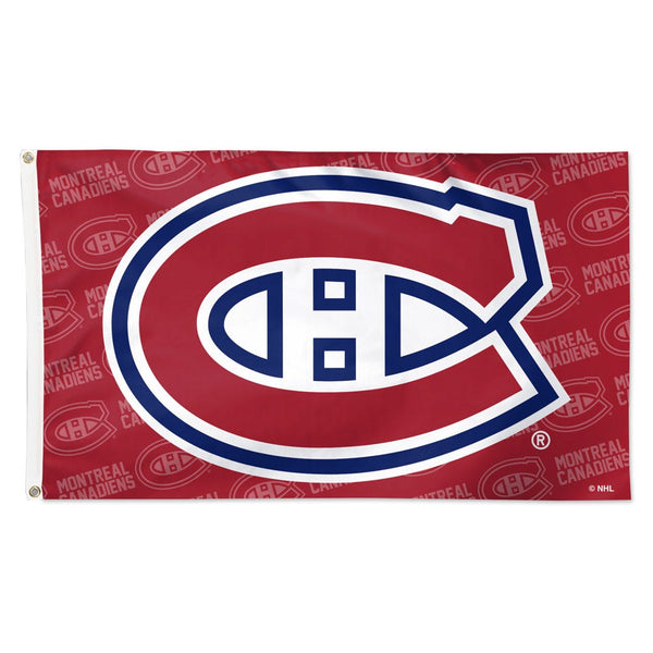 Montreal Canadiens Step and Repeat Flag - Deluxe 3' X 5'