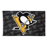 Pittsburgh Penguins Step and Repeat Flag - Deluxe 3' X 5'