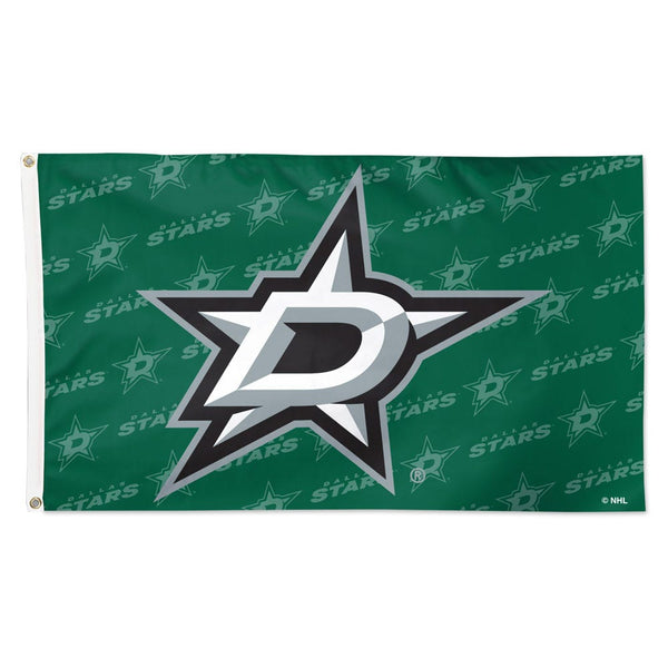 Dallas Stars Step and Repeat Flag - Deluxe 3' X 5'