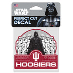 Indiana Hoosiers / Star Wars darth vader Perfect Cut Color Decal 4" x 4"
