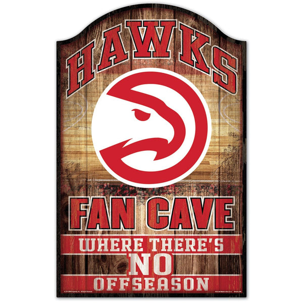 Atlanta Hawks Wood Sign 11" x 17" 1/4" thick